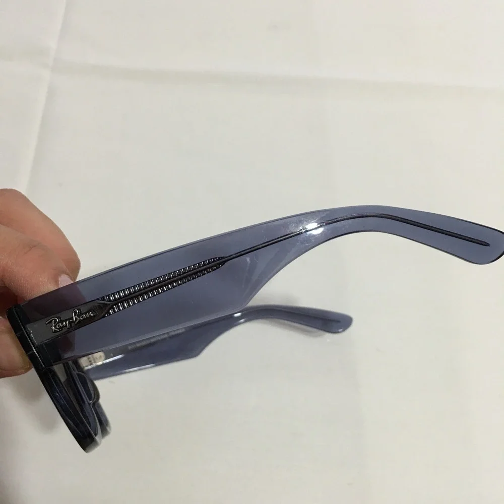 Ray-Ban Mega Wayfarer RB0840S Sunglasses Transparent Blue Frame Brown Lens Parts